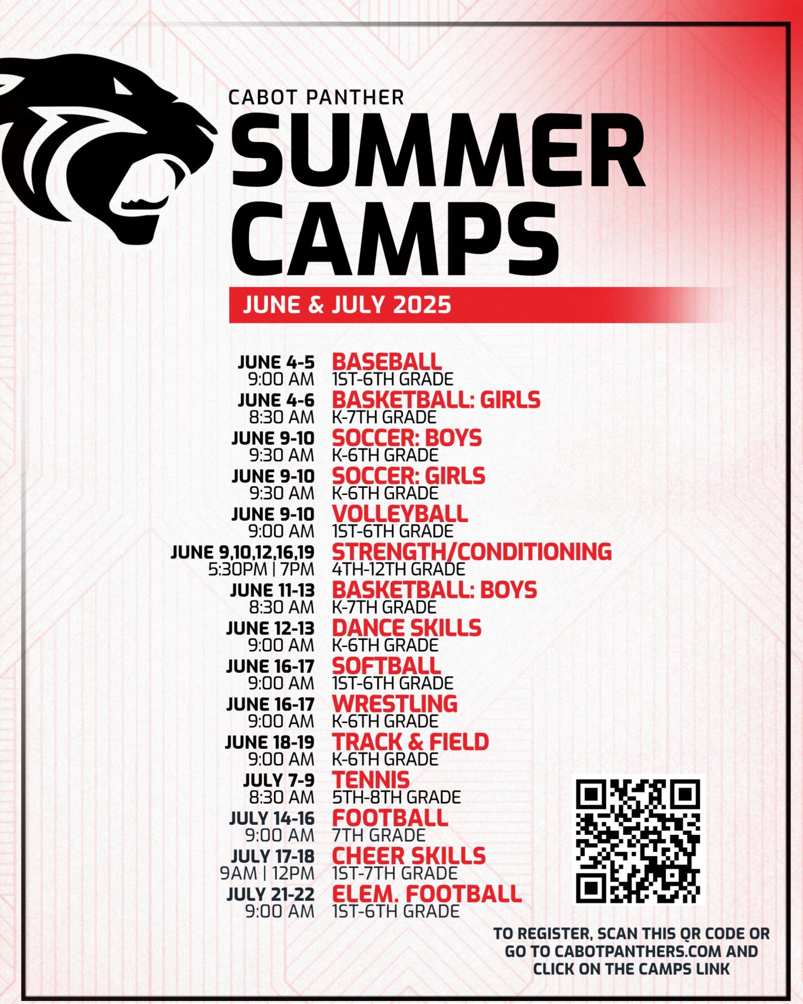 Summer Camps Flier 2025